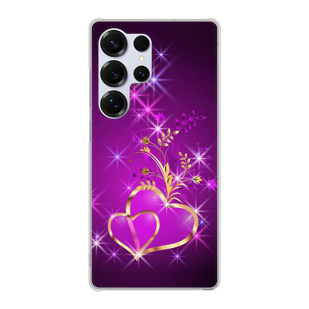 Galaxy S25 Ultra SCG32 au 高画質仕上げ 背面印刷 ハードケースきらめきハート