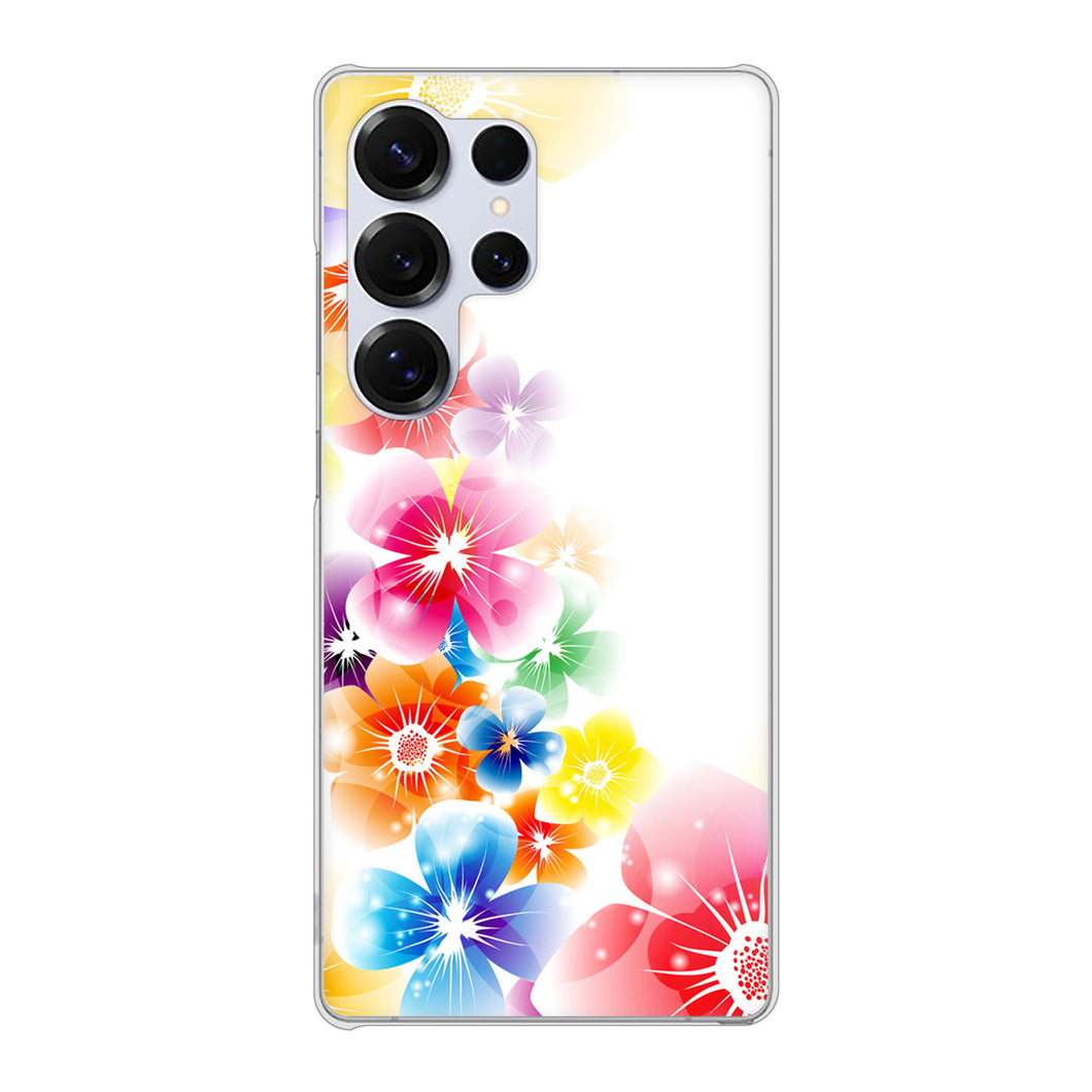 Galaxy S25 Ultra SCG32 au 高画質仕上げ 背面印刷 ハードケース 【1209 光と花】