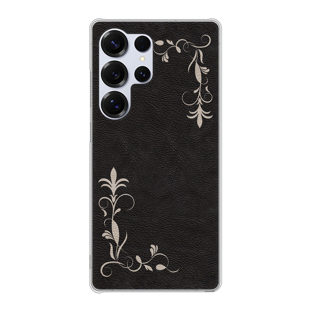 Galaxy S25 Ultra SCG32 au 高画質仕上げ 背面印刷 ハードケース 【EK825 レザー風グラスフレーム】