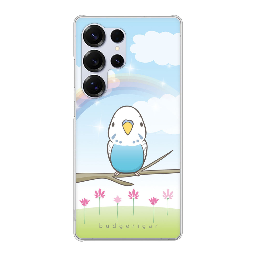 Galaxy S25 Ultra SCG32 au 高画質仕上げ 背面印刷 ハードケースセキセイインコ