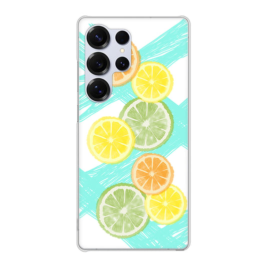 Galaxy S25 Ultra SCG32 au 高画質仕上げ 背面印刷 ハードケース 【YJ183 オレンジライム】