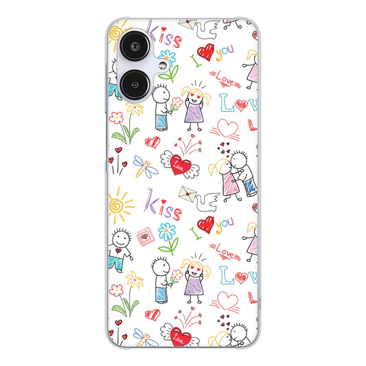 Galaxy A25 5G SCG33 au 高画質仕上げ 背面印刷 ハードケースカップル＆ファミリー