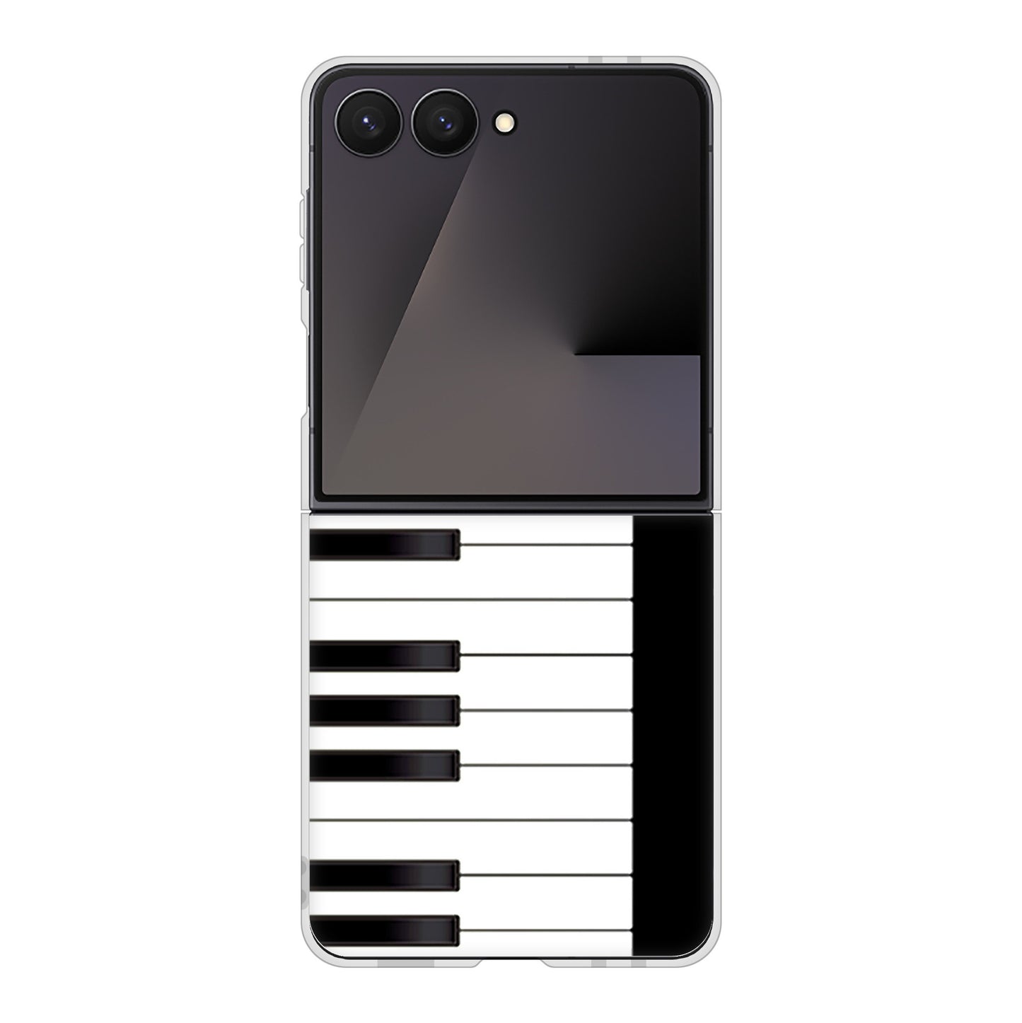 Galaxy Z Flip7 SCG35 au 高画質仕上げ 背面印刷 ハードケースピアノ