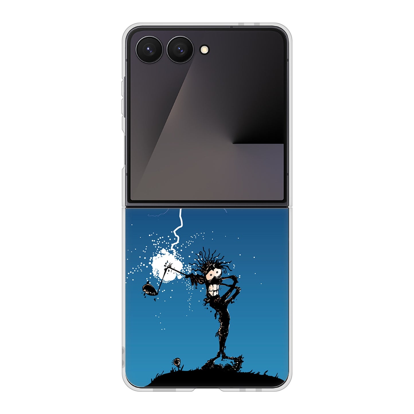 Galaxy Z Flip7 SCG35 au 高画質仕上げ 背面印刷 ハードケース 【417 ゴルファーの苦難】