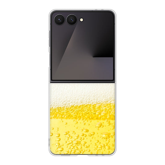 Galaxy Z Flip7 SCG35 au 高画質仕上げ 背面印刷 ハードケース生ビール
