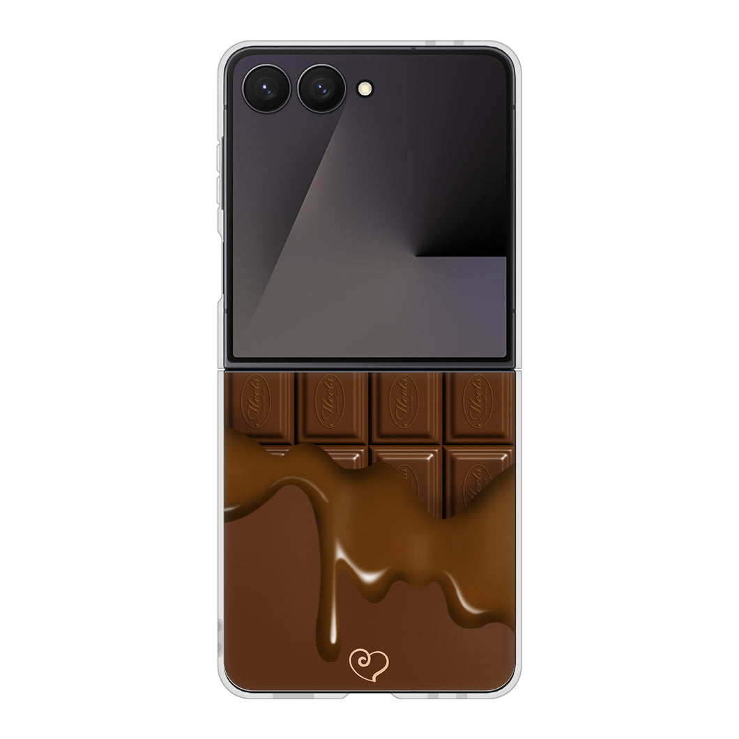 Galaxy Z Flip7 SCG35 au 高画質仕上げ 背面印刷 ハードケース板チョコ
