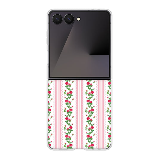 Galaxy Z Flip7 SCG35 au 高画質仕上げ 背面印刷 ハードケースイングリッシュガーデン