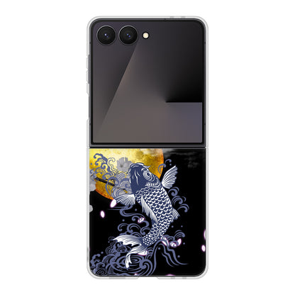 Galaxy Z Flip7 SCG35 au 高画質仕上げ 背面印刷 ハードケース鯉
