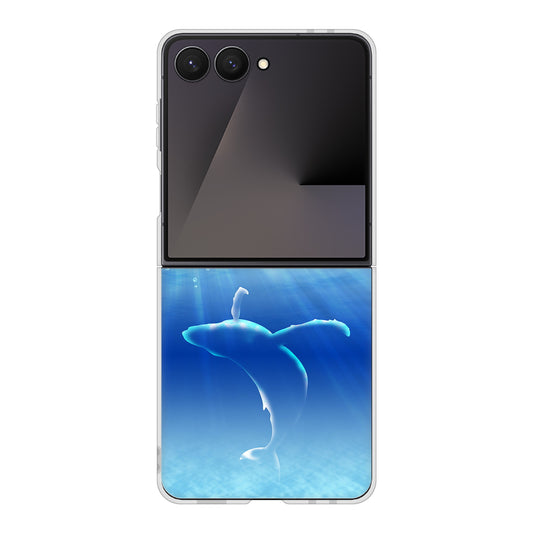 Galaxy Z Flip7 SCG35 au 高画質仕上げ 背面印刷 ハードケース海の守り神