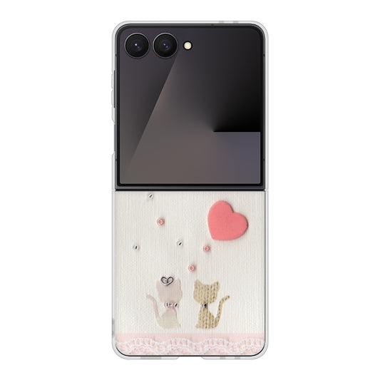 Galaxy Z Flip7 SCG35 au 高画質仕上げ 背面印刷 ハードケースクラフト写真ネコ