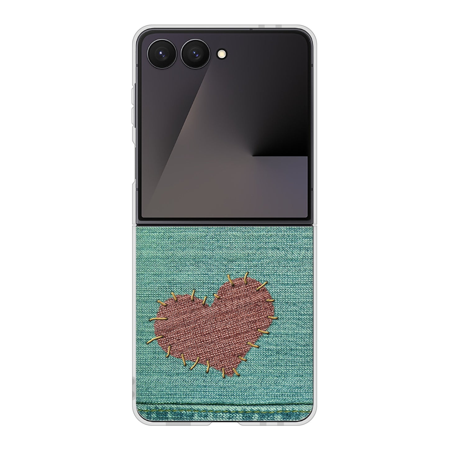 Galaxy Z Flip7 SCG35 au 高画質仕上げ 背面印刷 ハードケースビッグハート