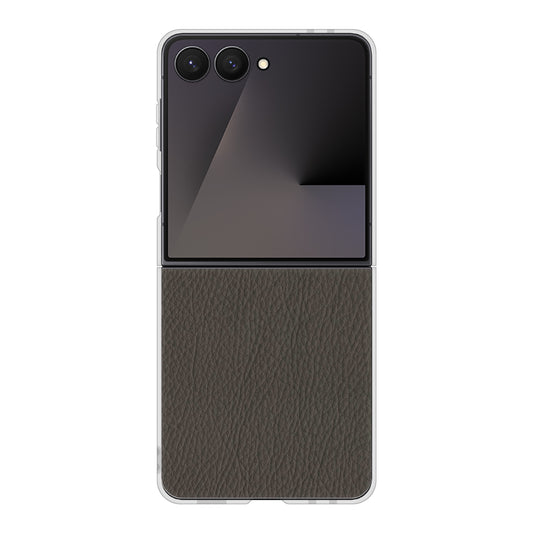 Galaxy Z Flip7 SCG35 au 高画質仕上げ 背面印刷 ハードケースレザー風