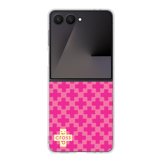 Galaxy Z Flip7 SCG35 au 高画質仕上げ 背面印刷 ハードケースクロスドット