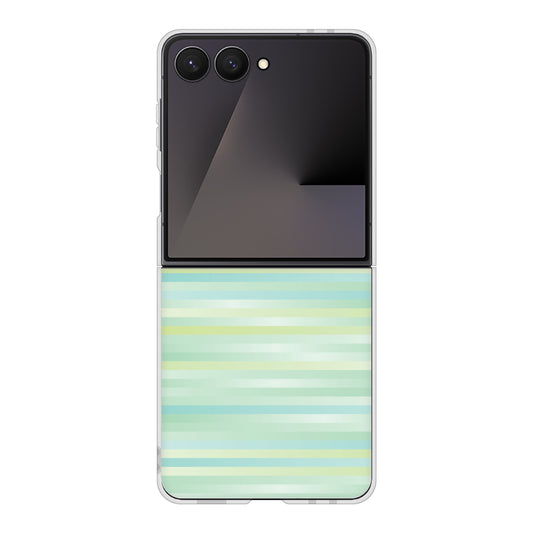 Galaxy Z Flip7 SCG35 au 高画質仕上げ 背面印刷 ハードケースグラデーションボーダー