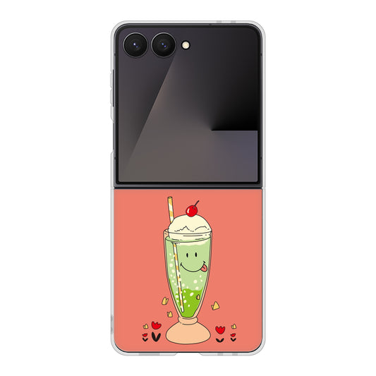 Galaxy Z Flip7 SCG35 au 高画質仕上げ 背面印刷 ハードケーススイーツイラスト