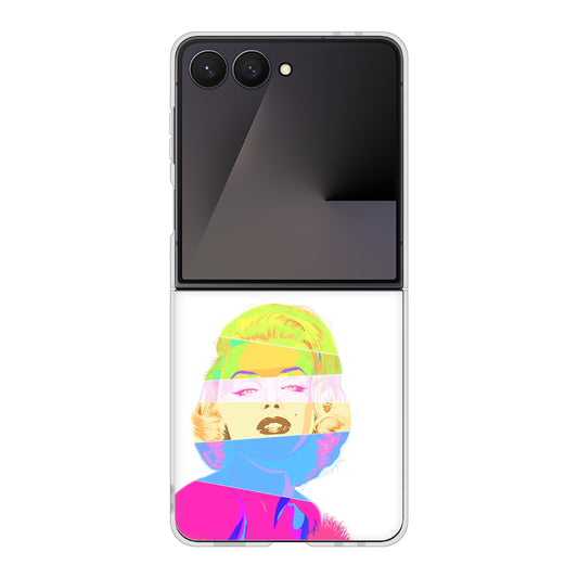 Galaxy Z Flip7 SCG35 au 高画質仕上げ 背面印刷 ハードケースマリリンモンローデザイン