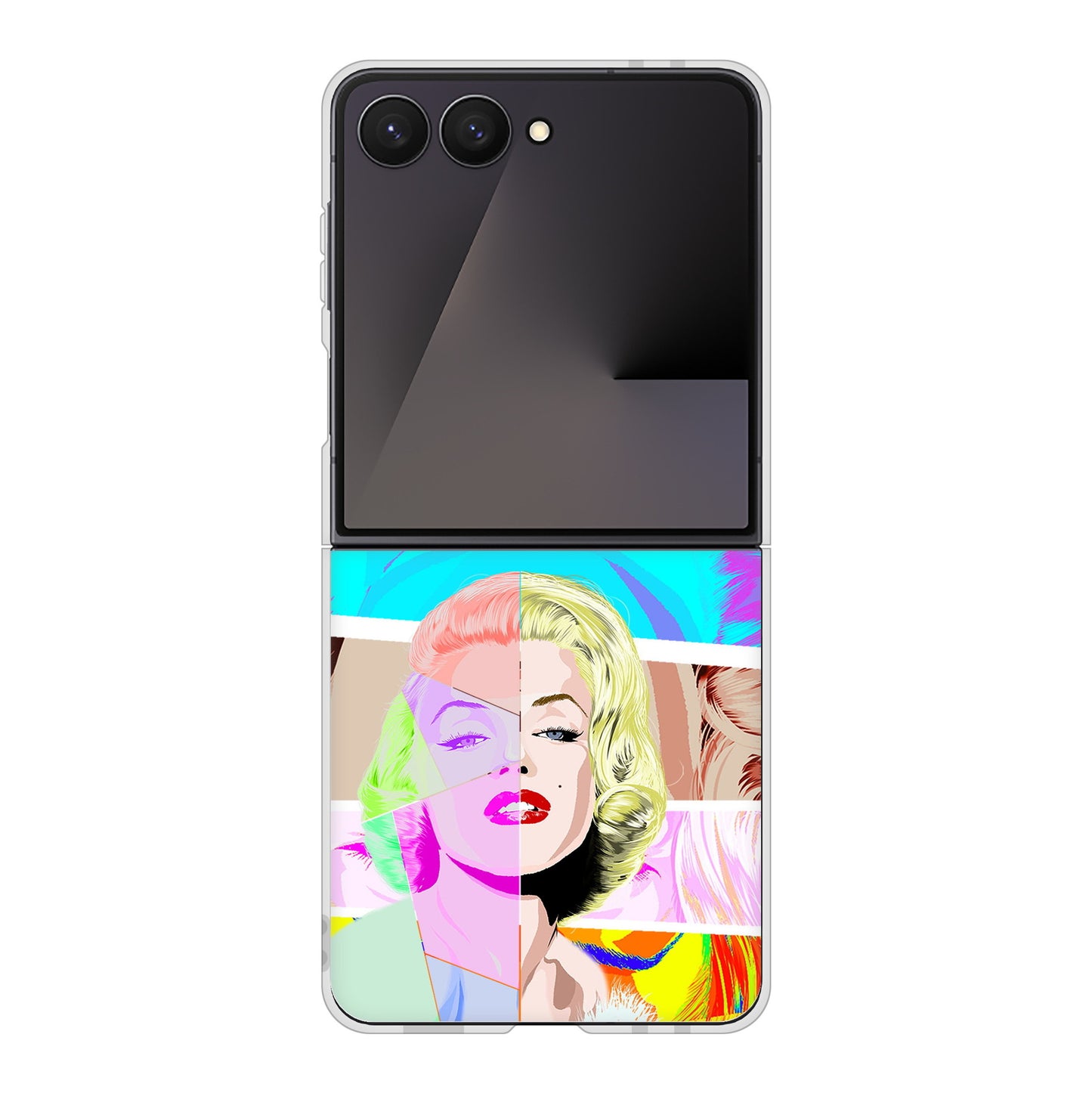 Galaxy Z Flip7 SCG35 au 高画質仕上げ 背面印刷 ハードケースマリリンモンローデザイン