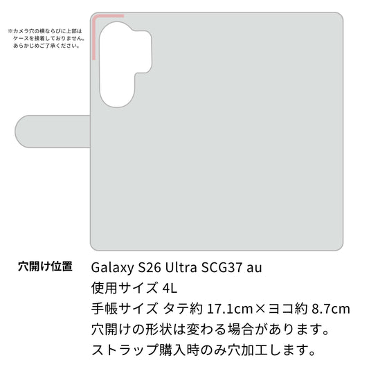 Galaxy S26 Ultra SCG37 au ダイヤモンドパイソン（本革） 手帳型ケース