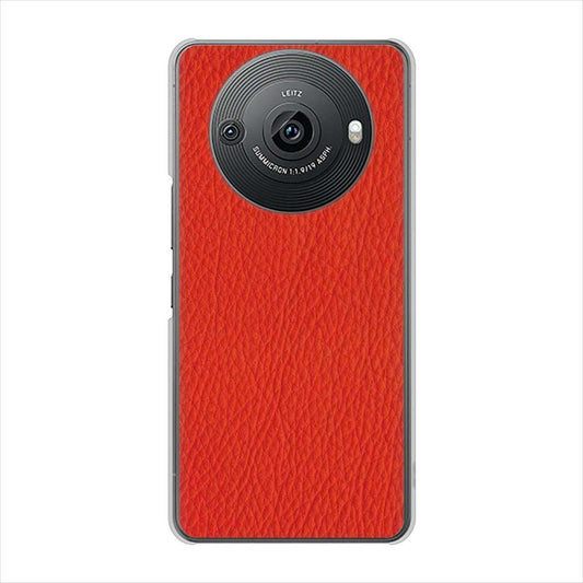 AQUOS R8 pro SH-51D docomo 高画質仕上げ 背面印刷 ハードケース 【EK852 レザー風レッド】