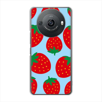 AQUOS R8 pro SH-51D docomo 高画質仕上げ 背面印刷 ハードケース大きいイチゴ模様