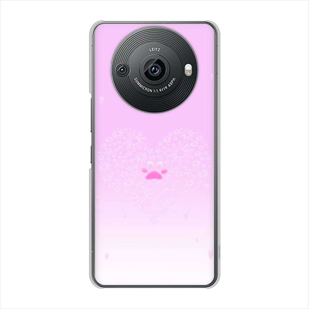 AQUOS R8 pro SH-51D docomo 高画質仕上げ 背面印刷 ハードケースハートと肉球