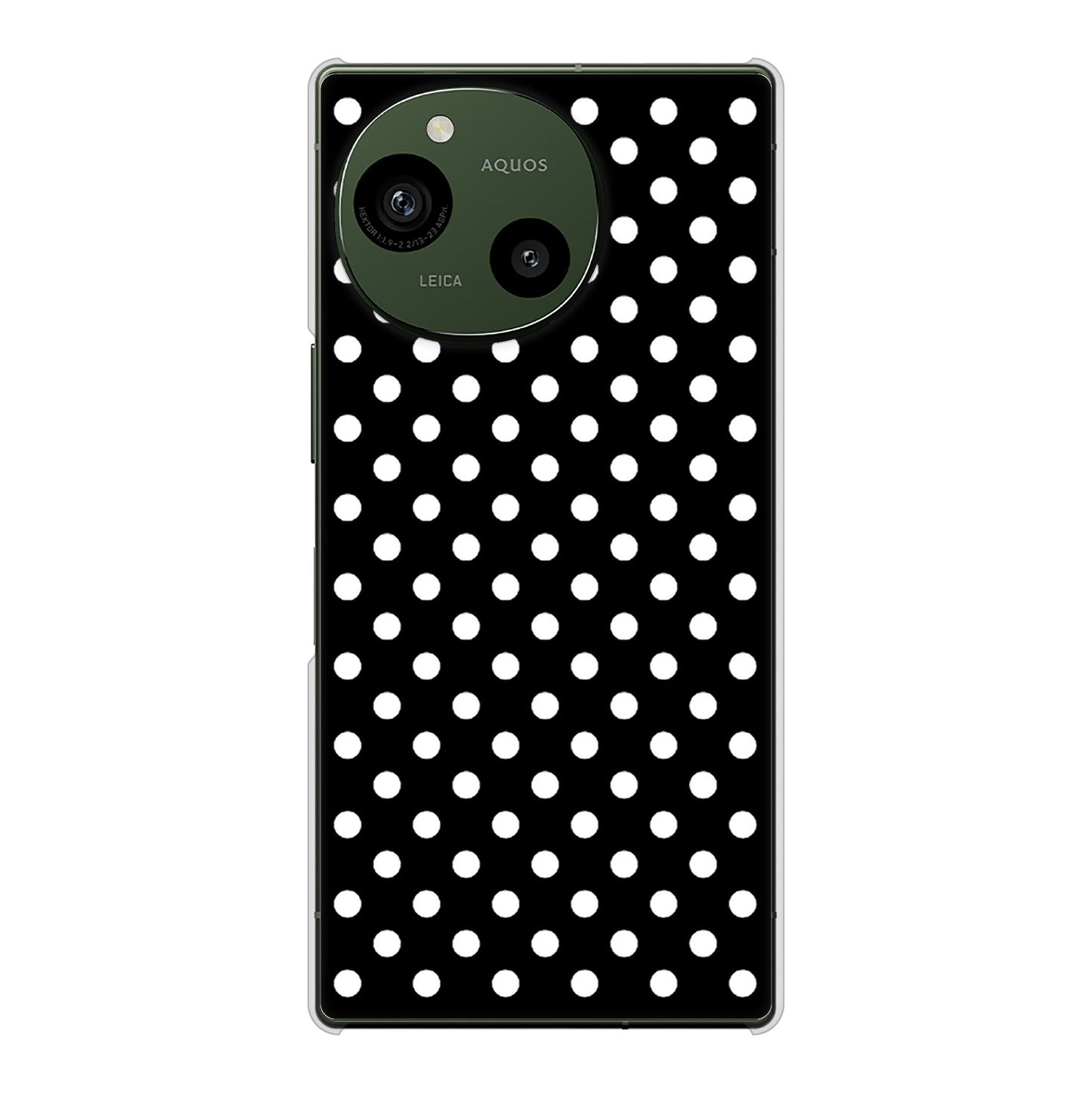 AQUOS R9 SH-51E docomo 高画質仕上げ 背面印刷 ハードケースシンプル柄（水玉）