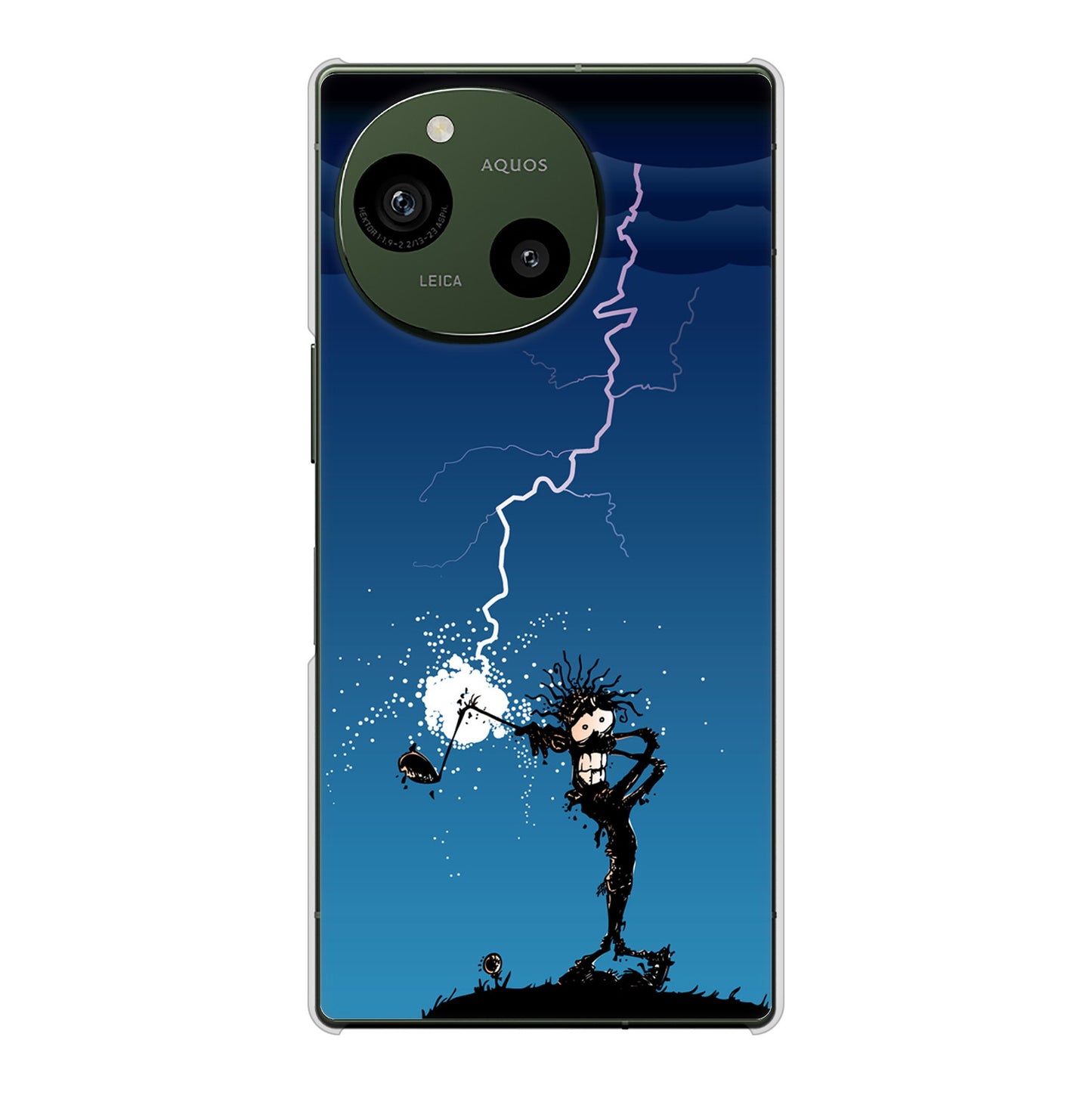 AQUOS R9 SH-51E docomo 高画質仕上げ 背面印刷 ハードケース 【417 ゴルファーの苦難】