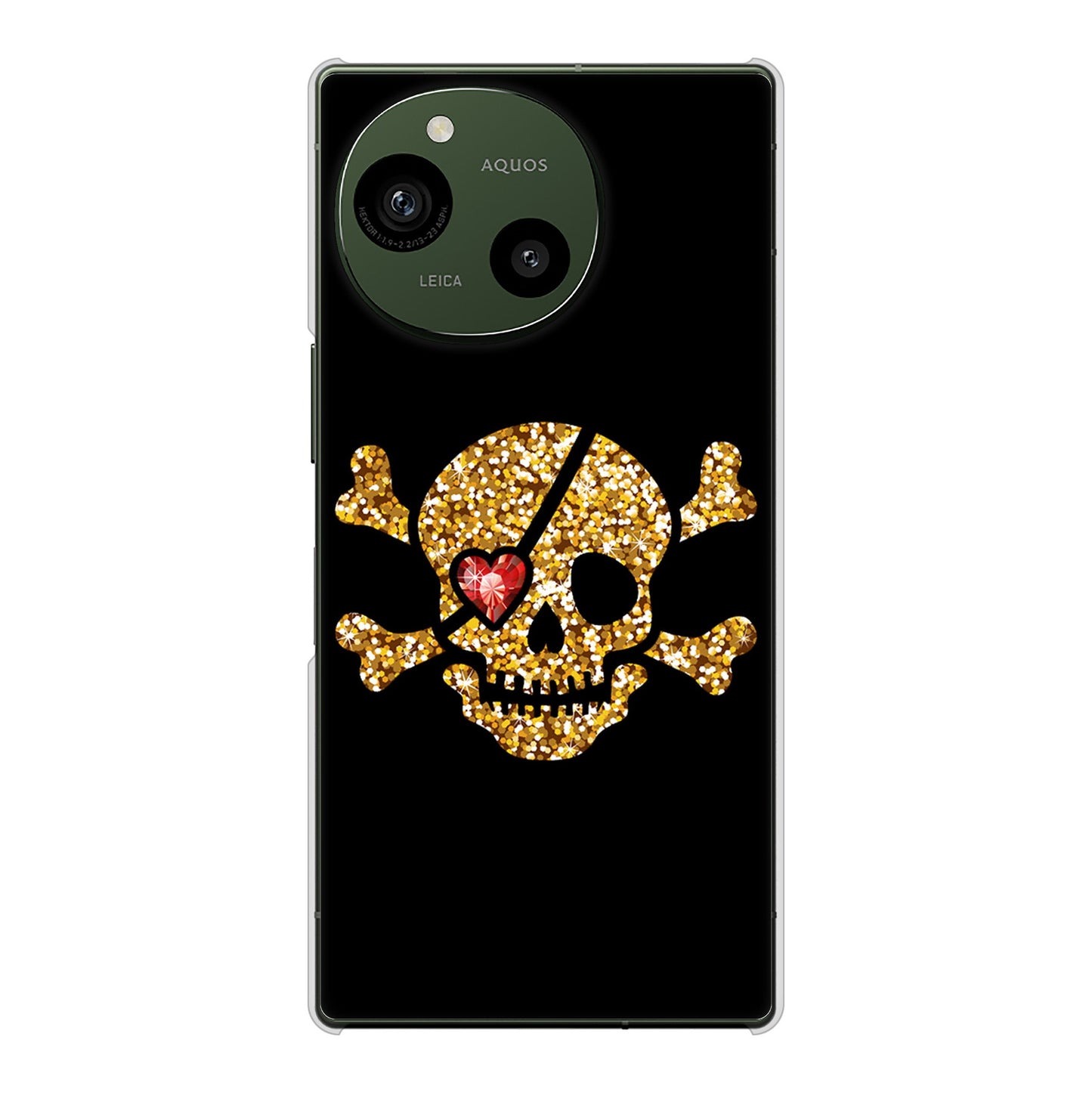 AQUOS R9 SH-51E docomo 高画質仕上げ 背面印刷 ハードケース 【1082 海賊ドクロ】