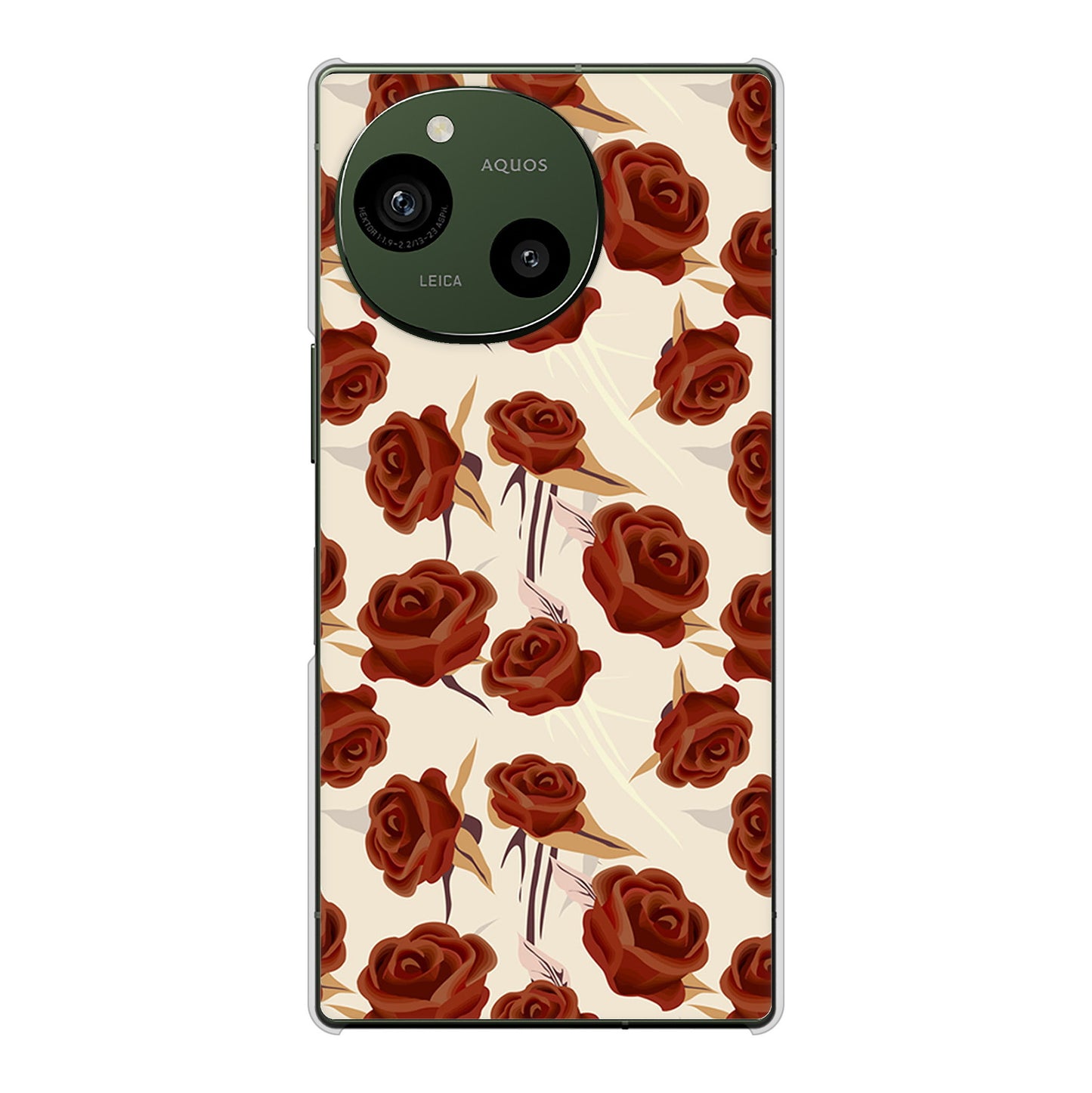 AQUOS R9 SH-51E docomo 高画質仕上げ 背面印刷 ハードケース 【1157 クラシックローズ】