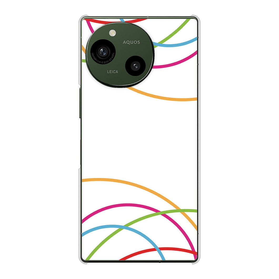 AQUOS R9 SH-51E docomo 高画質仕上げ 背面印刷 ハードケース 【IB912 重なり合う曲線】