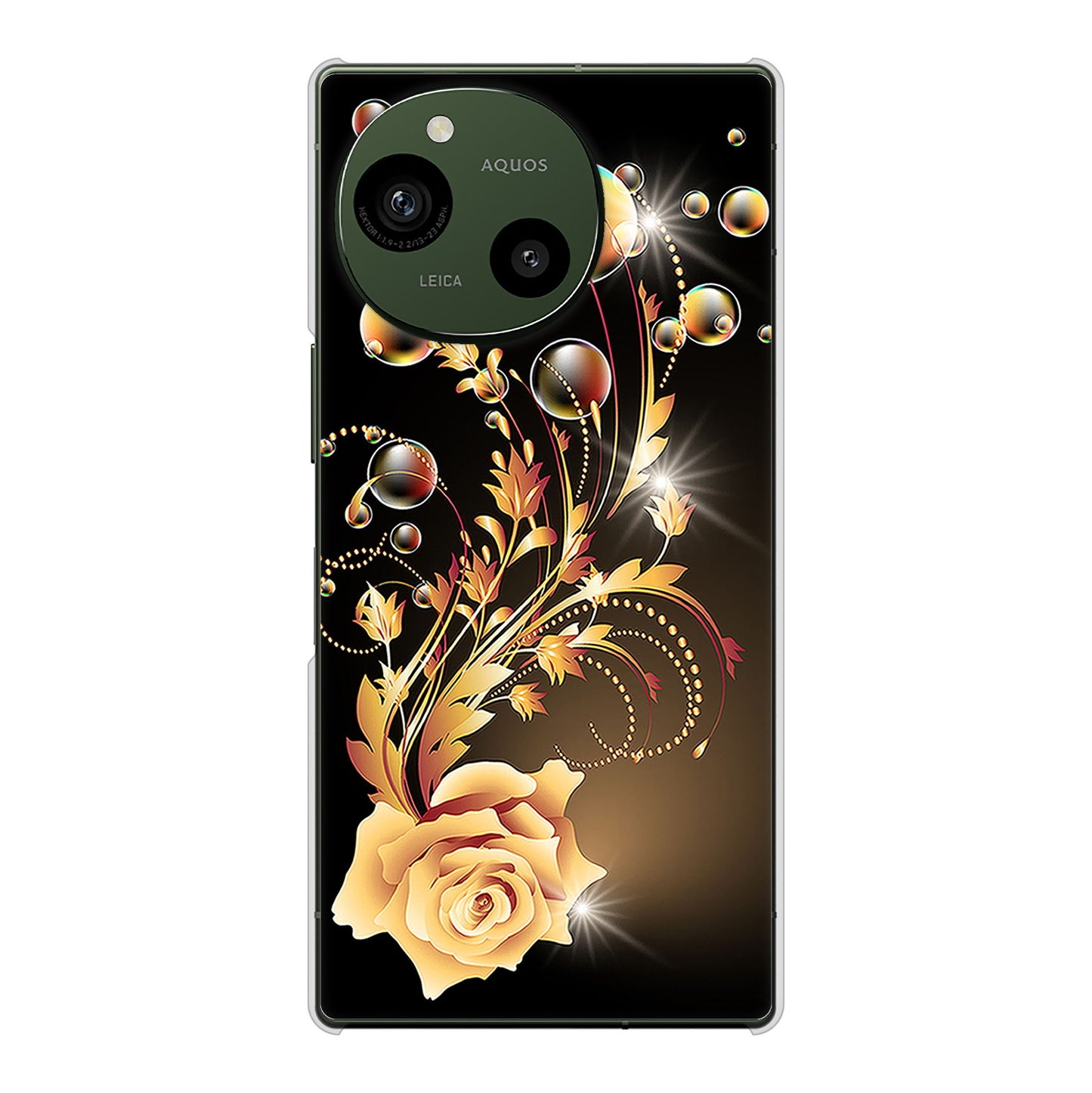 AQUOS R9 SH-51E docomo 高画質仕上げ 背面印刷 ハードケースロマンチックなバラ