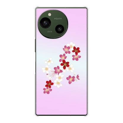 AQUOS R9 SH-51E docomo 高画質仕上げ 背面印刷 ハードケース和花柄