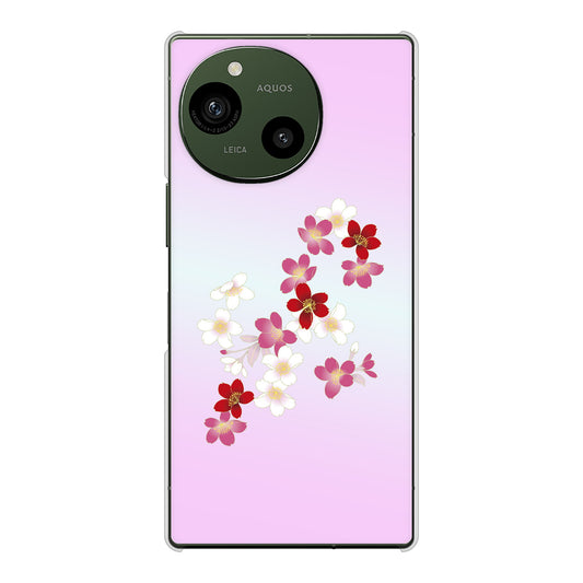 AQUOS R9 SH-51E docomo 高画質仕上げ 背面印刷 ハードケース和花柄