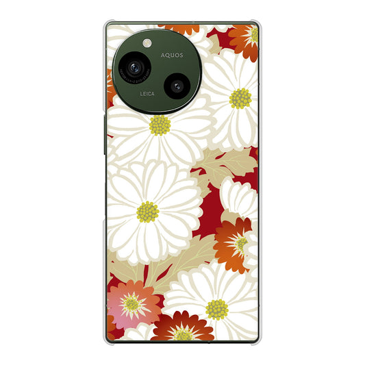 AQUOS R9 SH-51E docomo 高画質仕上げ 背面印刷 ハードケース和花柄