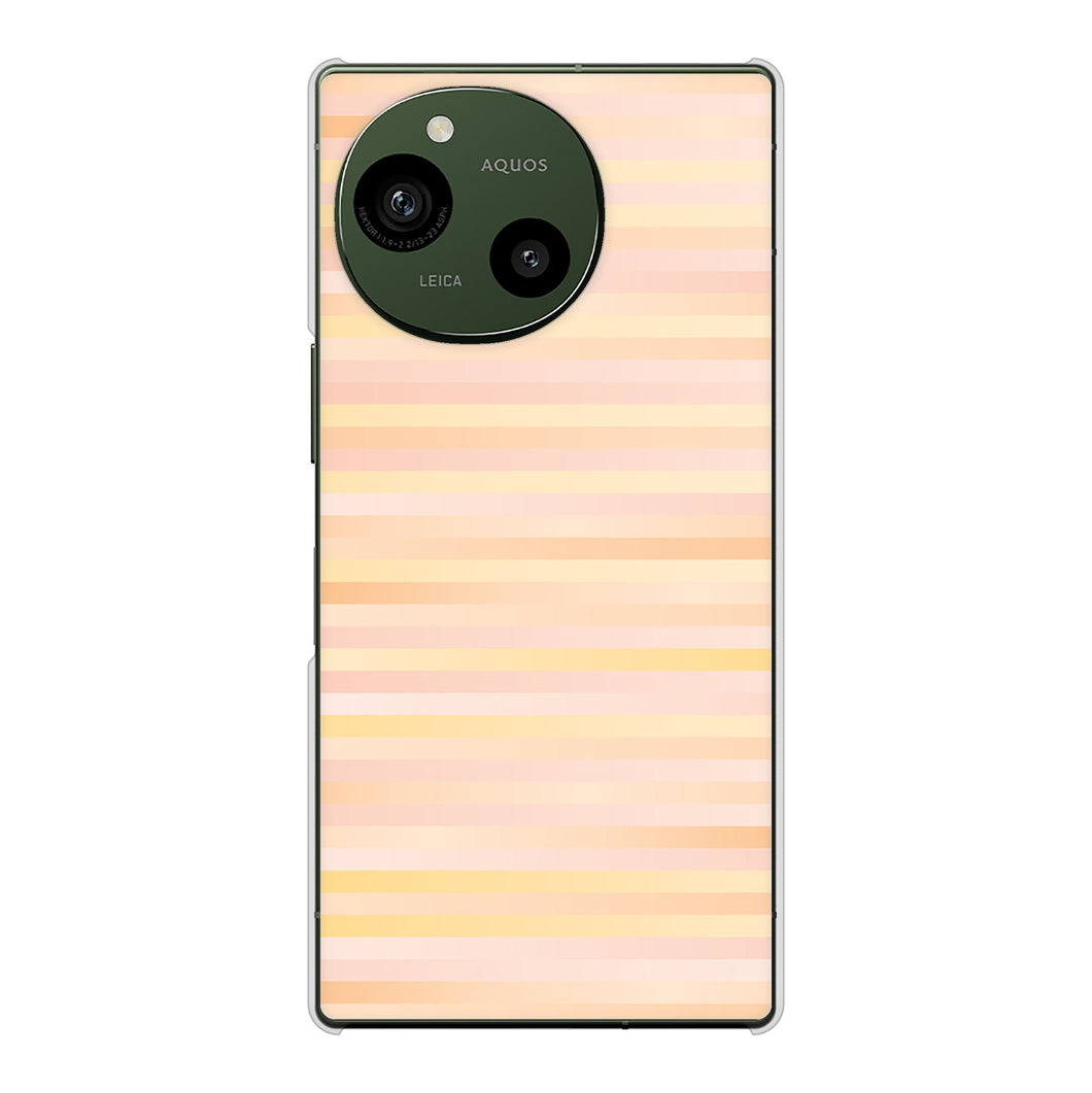 AQUOS R10 SH-51F docomo 高画質仕上げ 背面印刷 ハードケースグラデーションボーダー