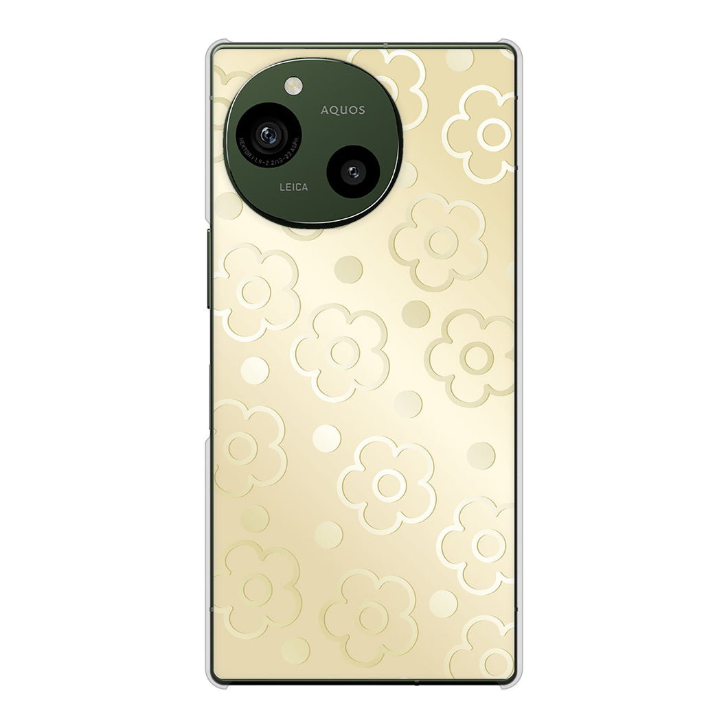 AQUOS R10 SH-51F docomo 高画質仕上げ 背面印刷 ハードケースエンボス風デイジーシンプル