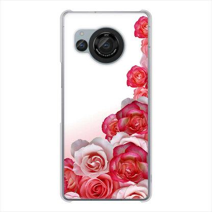 AQUOS R8 SH-52D docomo 高画質仕上げ 背面印刷 ハードケースロマンチックなバラ