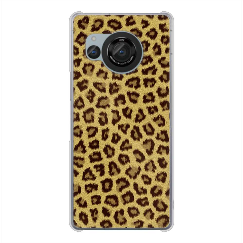 AQUOS R8 SH-52D docomo 高画質仕上げ 背面印刷 ハードケースヒョウ柄ベーシックS