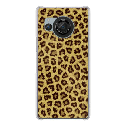 AQUOS R8 SH-52D docomo 高画質仕上げ 背面印刷 ハードケースヒョウ柄ベーシックS