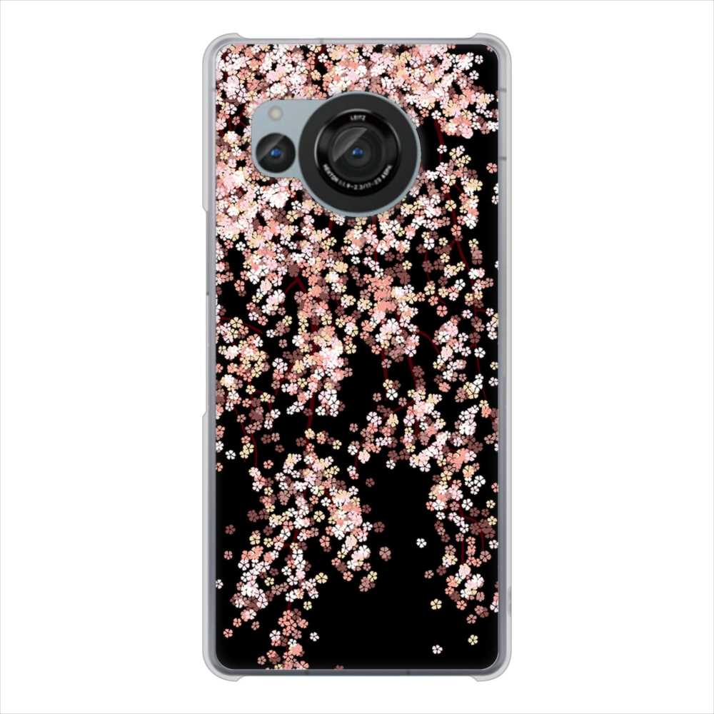 AQUOS R8 SH-52D docomo 高画質仕上げ 背面印刷 ハードケース 【1244 しだれ桜】