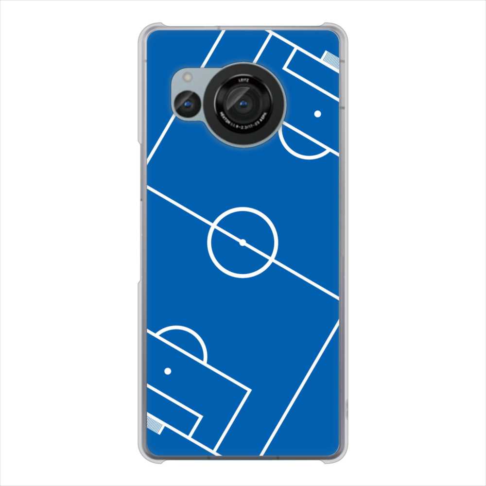 AQUOS R8 SH-52D docomo 高画質仕上げ 背面印刷 ハードケース 【IB922 SOCCER_ピッチ】