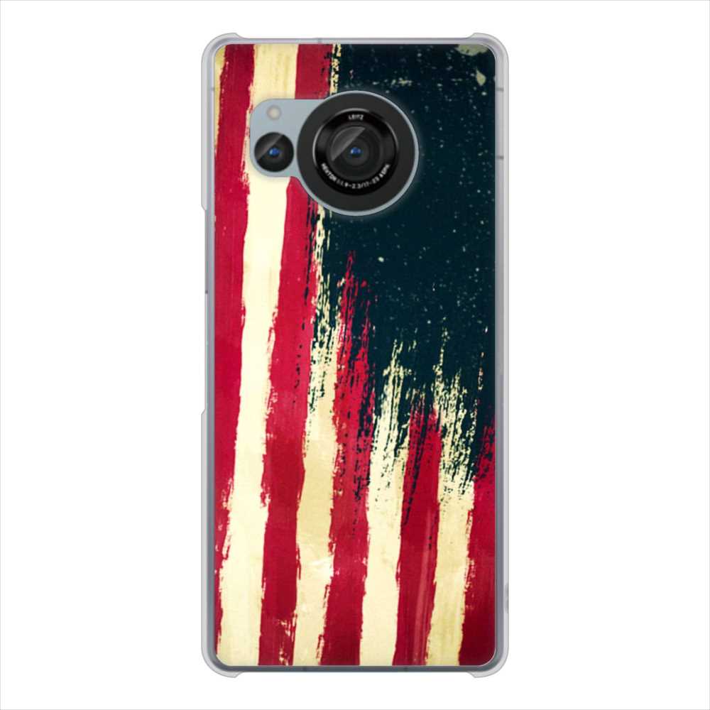 AQUOS R8 SH-52D docomo 高画質仕上げ 背面印刷 ハードケース 【MI805 ヴィンテージアメリカ】