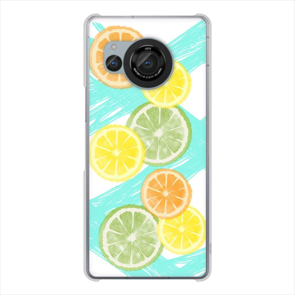 AQUOS R8 SH-52D docomo 高画質仕上げ 背面印刷 ハードケース 【YJ183 オレンジライム】