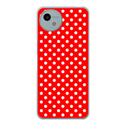 AQUOS wish4 SH-52E docomo 高画質仕上げ 背面印刷 ハードケースシンプル柄（水玉）