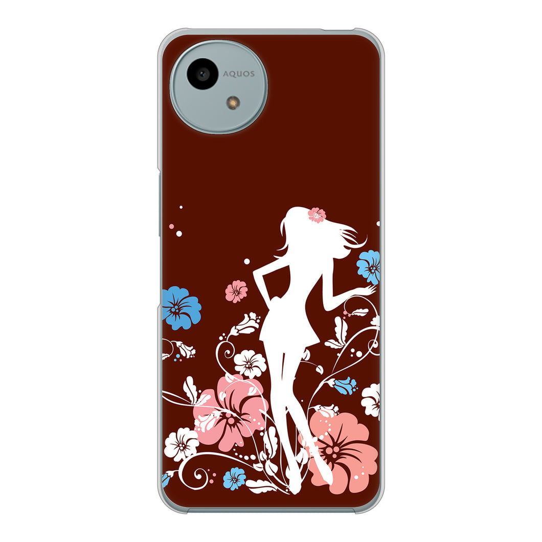 AQUOS wish4 SH-52E docomo 高画質仕上げ 背面印刷 ハードケース 【110 ハイビスカスと少女】