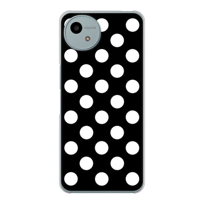 AQUOS wish4 SH-52E docomo 高画質仕上げ 背面印刷 ハードケースシンプル柄（水玉）
