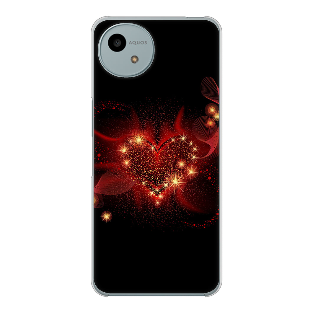 AQUOS wish4 SH-52E docomo 高画質仕上げ 背面印刷 ハードケースきらめきハート