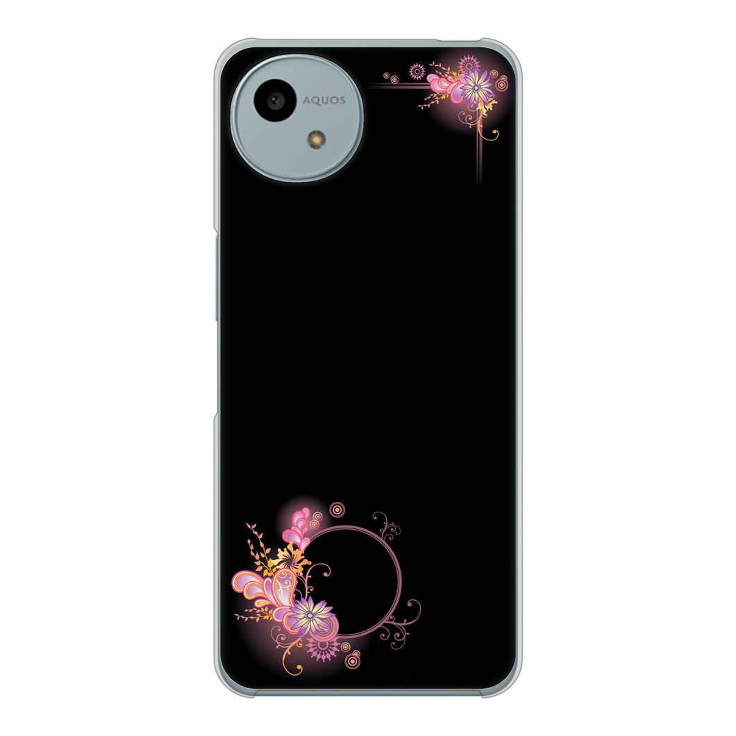 AQUOS wish4 SH-52E docomo 高画質仕上げ 背面印刷 ハードケース 【437 華のフレーム】