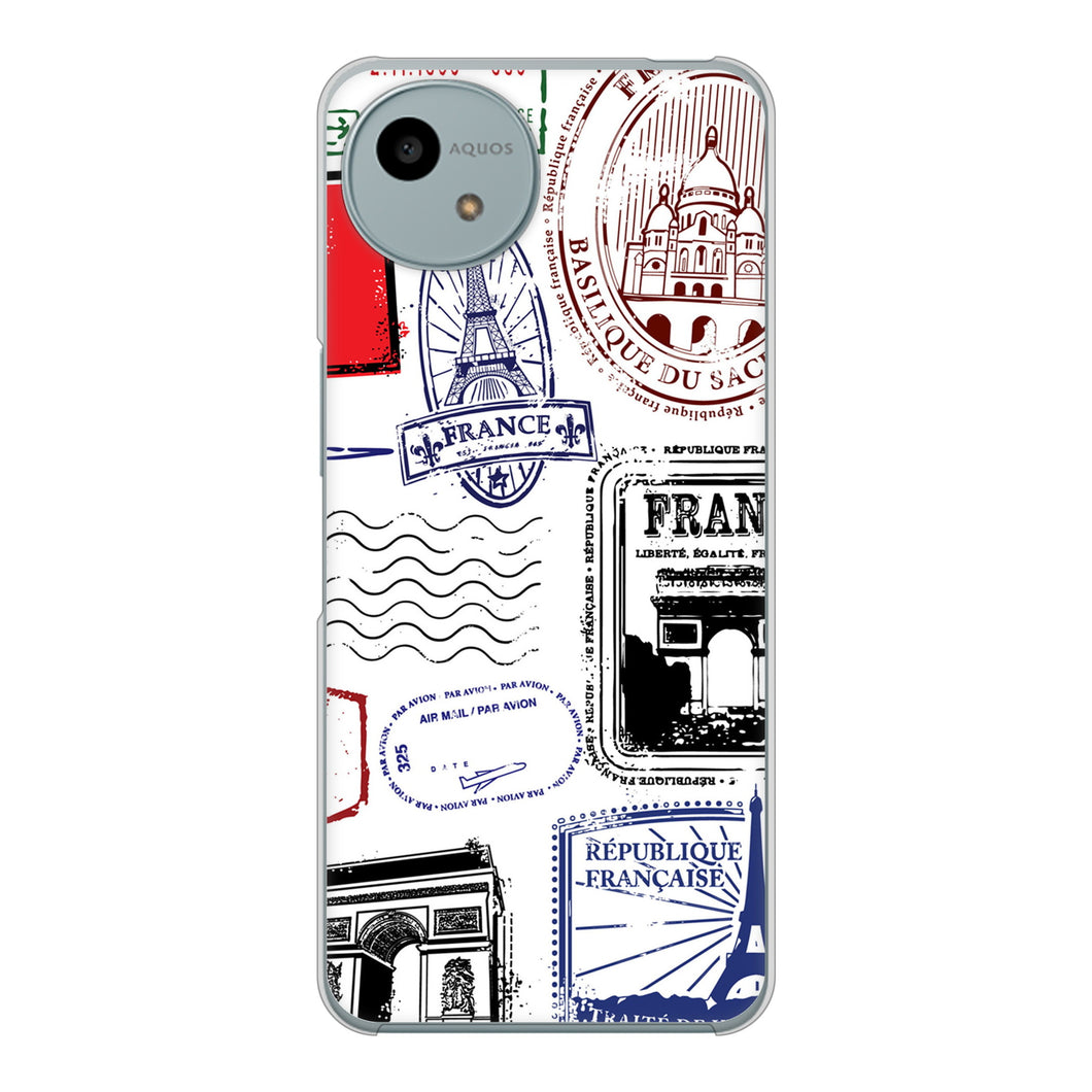 AQUOS wish4 SH-52E docomo 高画質仕上げ 背面印刷 ハードケースLOVE フランス