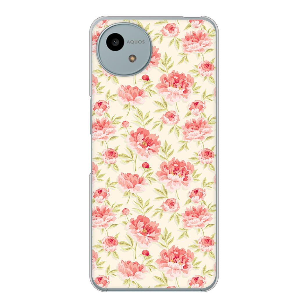 AQUOS wish4 SH-52E docomo 高画質仕上げ 背面印刷 ハードケース北欧の小花